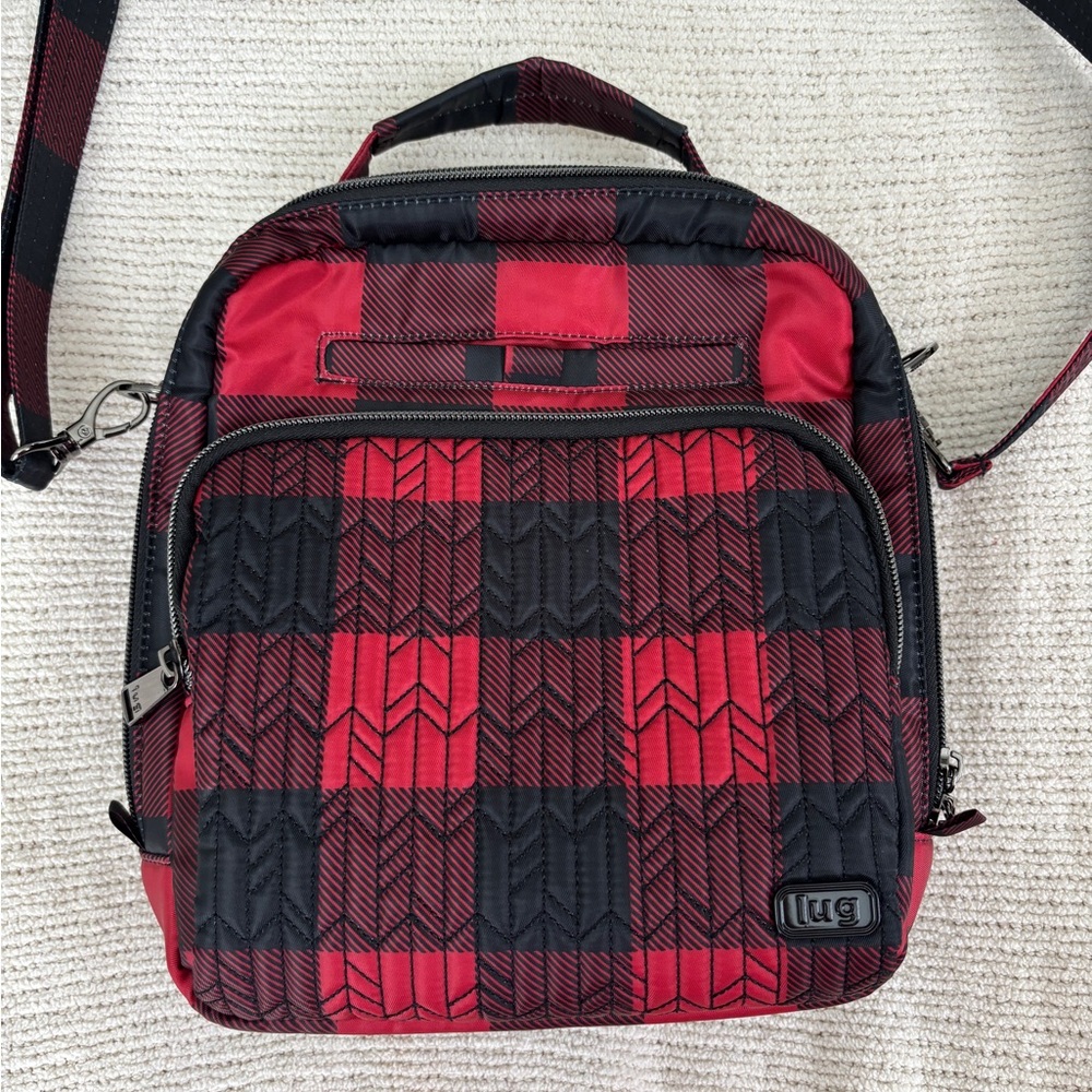 Lug Ranger - Red and Black Buffalo Plaid Crossbody Bag